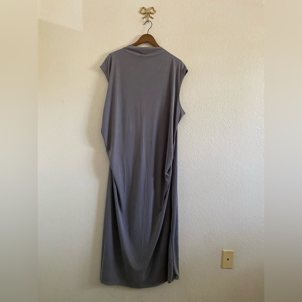 Old Navy Dresses Women’s Plus Size 3X Mock Neck Ruched Midi Dress Storm